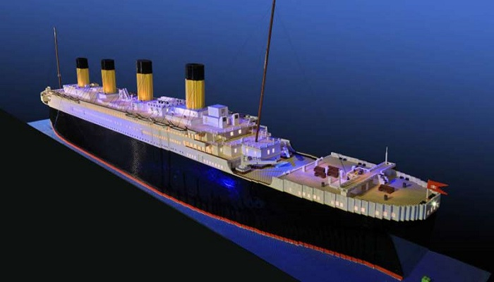 titanic de lego gigante